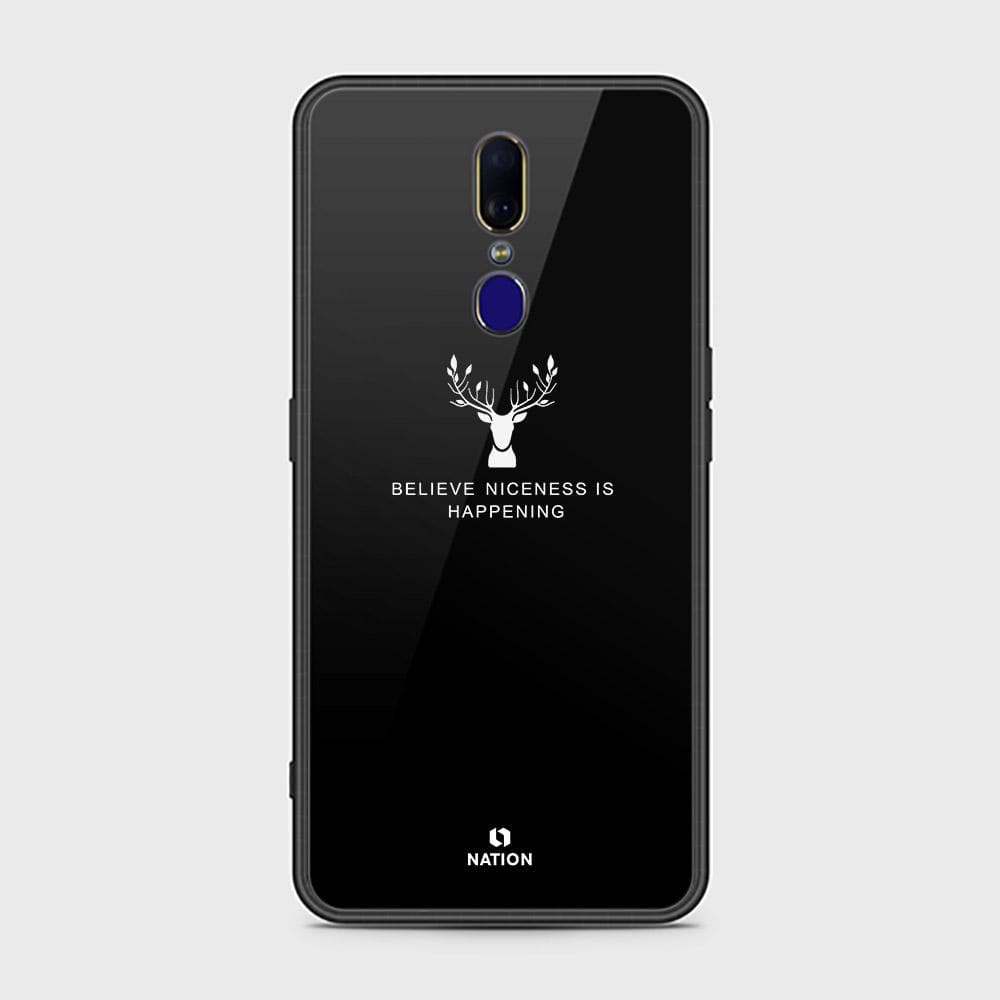 Oppo f11Cover - Nice Series - D363  - HQ Ultra Shine Premium Infinity Glass Soft Silicon Borders Case ( Fast Delivery )