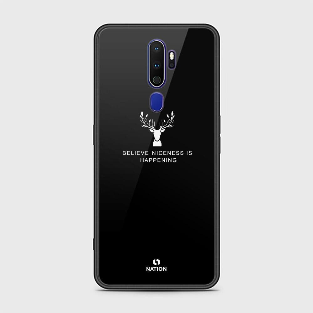 Oppo A9 2020 Cover - Nice Series - D44 - HQ Ultra Shine Premium Infinity Glass Soft Silicon Borders Case ( Fast Delivery )