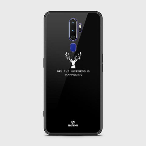 Oppo A5 2020 Cover - Nice Series - D44 - HQ Ultra Shine Premium Infinity Glass Soft Silicon Borders Case ( Fast Delivery )