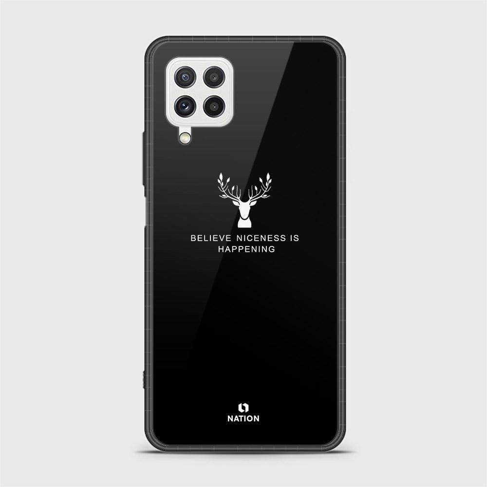 Samsung Galaxy A22 Cover - Nice Series - D34 - HQ Ultra Shine Premium Infinity Glass Soft Silicon Borders Case ( Fast Delivery )