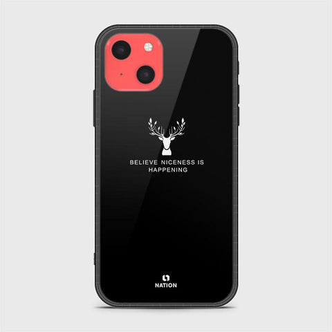 iPhone 13 Mini Cover - Design 35 - HQ Ultra Shine Premium Infinity Glass Soft Silicon Borders Case ( Fast Delivery )