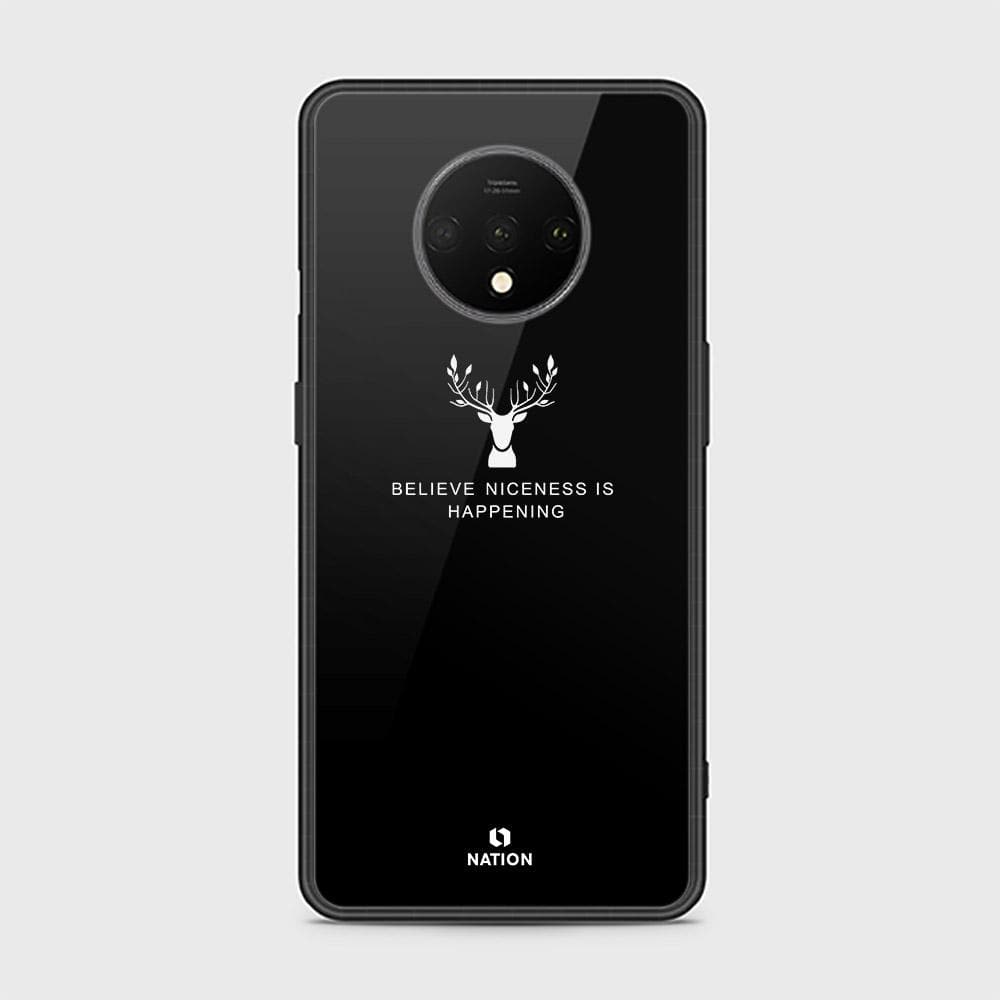 OnePlus 7T Cover - Nice Series - D26 - HQ Ultra Shine Premium Infinity Glass Soft Silicon Borders Case ( Fast Delivery )