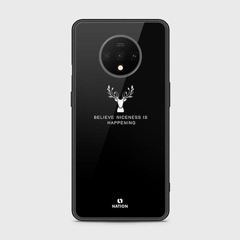 OnePlus 7T Cover - Nice Series - D26 - HQ Ultra Shine Premium Infinity Glass Soft Silicon Borders Case ( Fast Delivery )