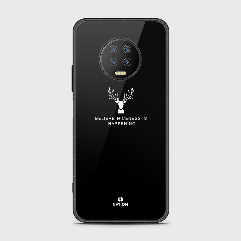 Infinix Note 7 Cover- Nice Series - D372 - HQ Ultra Shine Premium Infinity Glass Soft Silicon Borders Case ( Fast Delivery )