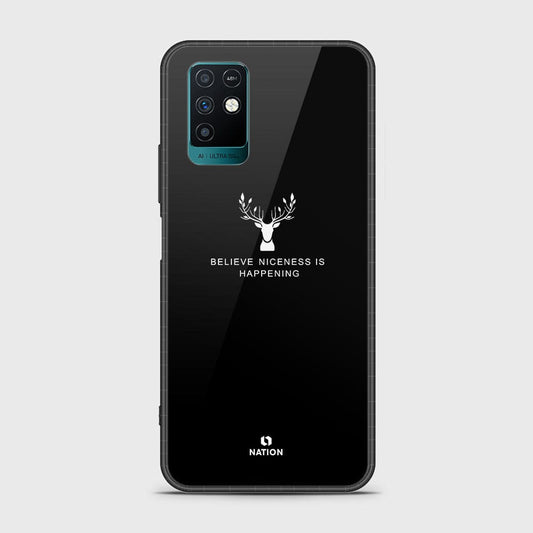 Infinix Note 10 Cover- Nice Series - HQ Ultra Shine Premium Infinity Glass Soft Silicon Borders Case (Fast Delivery)