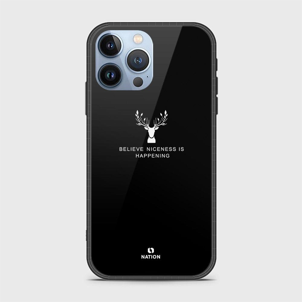 iPhone 14 Pro Max Cover- Nice Series - D7 -HQ Ultra Shine Premium Infinity Glass Soft Silicon Borders Case ( Fast Delivery )