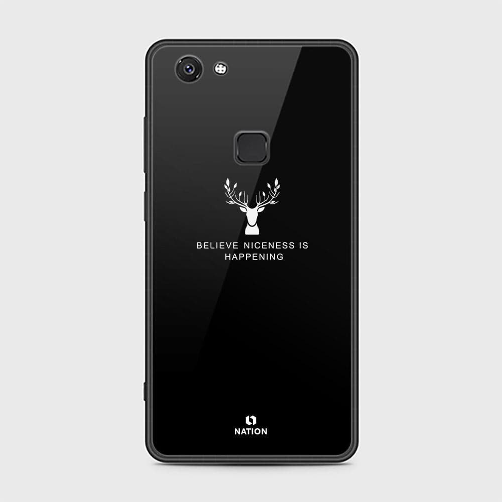 Vivo V7 Cover - Nice Series - D301 - HQ Ultra Shine Premium Infinity Glass Soft Silicon Borders Case ( Fast Delivery )