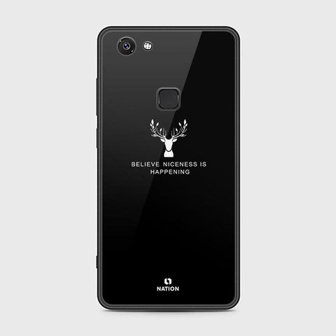 Vivo V7 Cover - Nice Series - D301 - HQ Ultra Shine Premium Infinity Glass Soft Silicon Borders Case ( Fast Delivery )