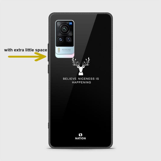 Vivo X60 Pro Cover - Nice Series - d375 - HQ Ultra Shine Premium Infinity Glass Soft Silicon Borders Case ( Fast Delivery )