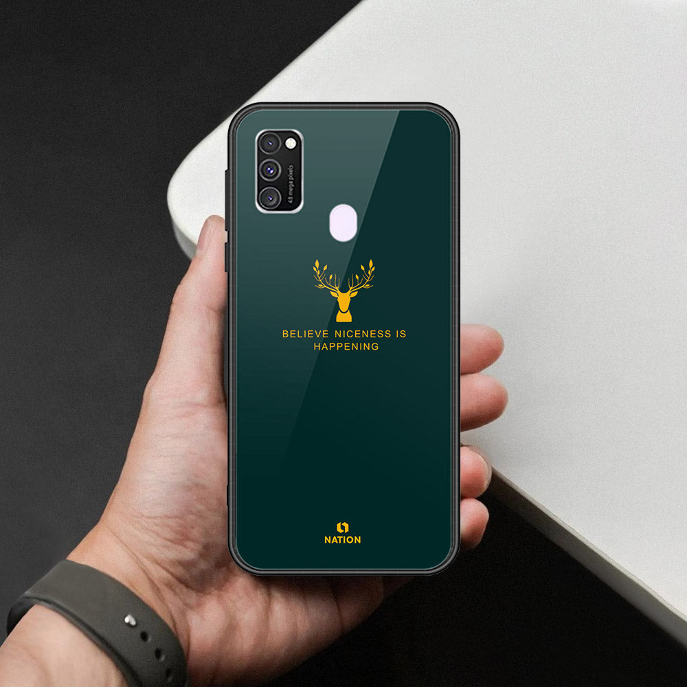 Samsung Galaxy M21 Cover - Nice Series - HQ Ultra Shine Premium Infinity Glass Soft Silicon Borders Case