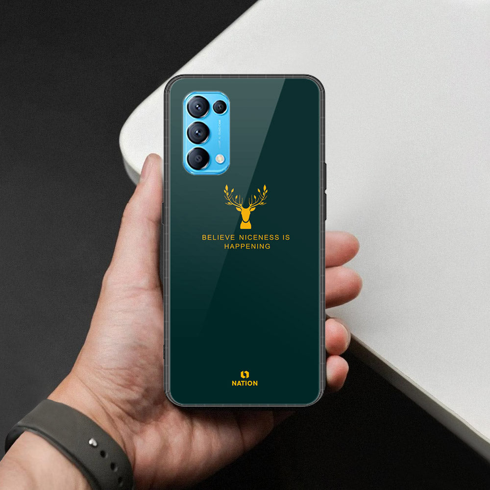 Oppo Find X3 Lite Cover - Nice Series - HQ Ultra Shine Premium Infinity Glass Soft Silicon Borders Case