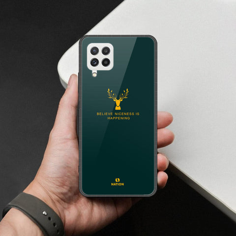 Samsung Galaxy M22 Cover - Nice Series - HQ Ultra Shine Premium Infinity Glass Soft Silicon Borders Case