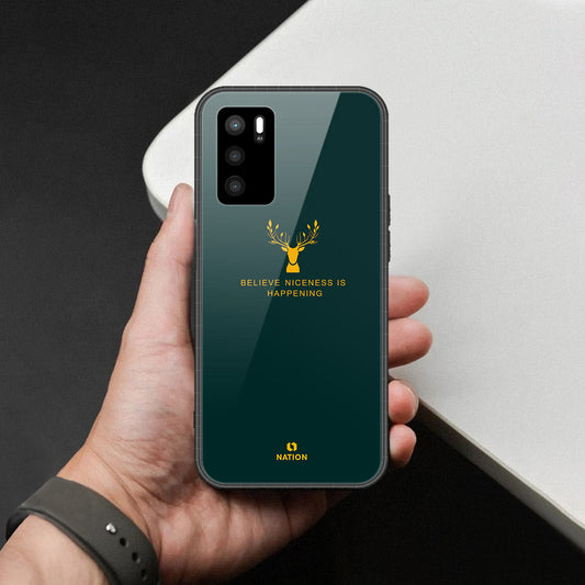 Oppo A16 Cover - Nice Series - HQ Ultra Shine Premium Infinity Glass Soft Silicon Borders Case