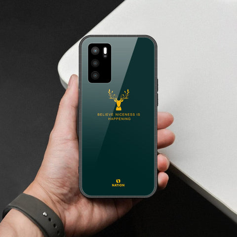 Oppo A16 Cover - Nice Series - HQ Ultra Shine Premium Infinity Glass Soft Silicon Borders Case