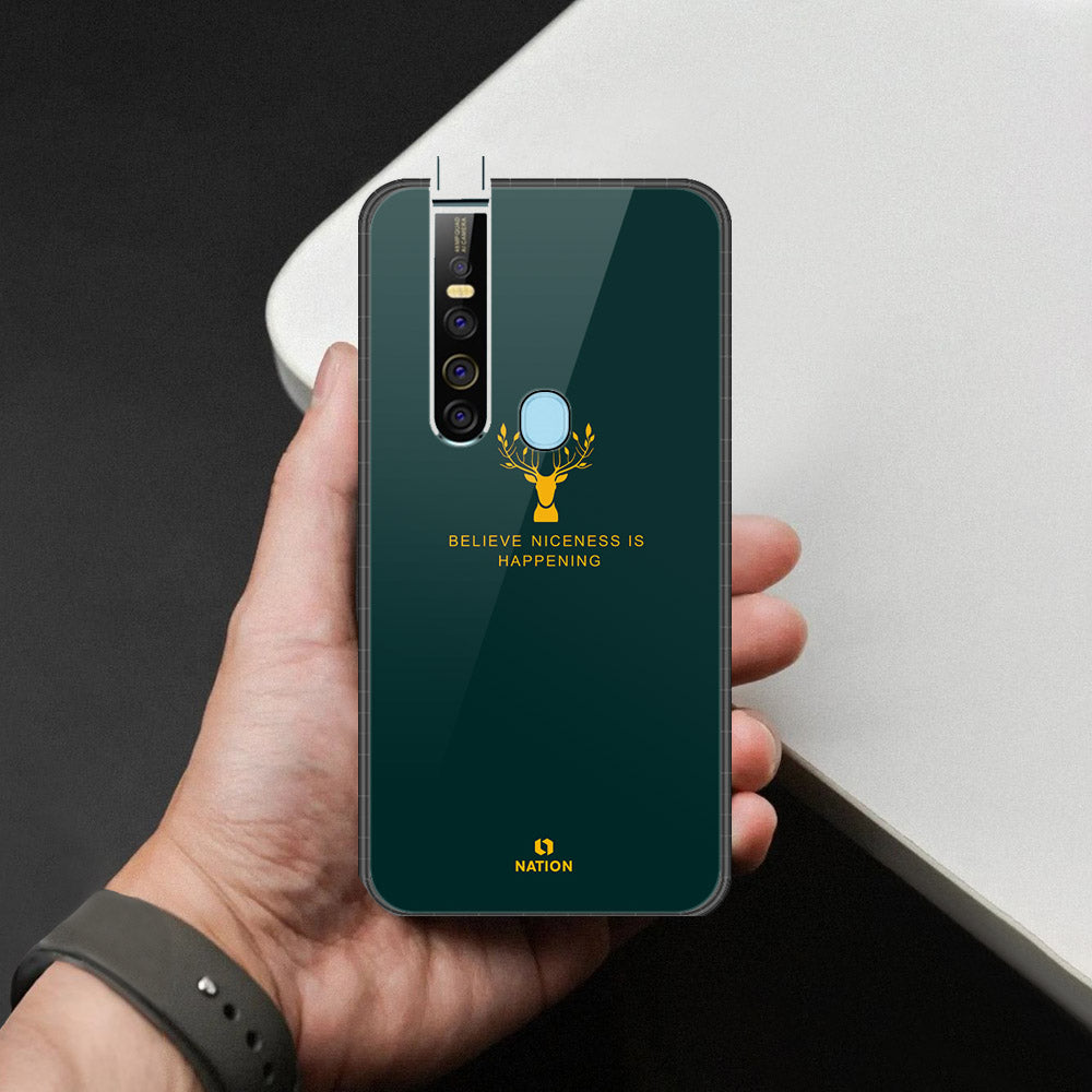 Tecno Camon 15 Premier Cover - Nice Series - HQ Ultra Shine Premium Infinity Glass Soft Silicon Borders Case
