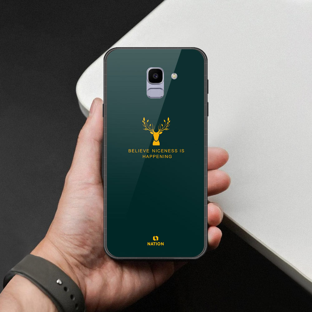 Samsung Galaxy J6 2018 Cover - Nice Series - HQ Ultra Shine Premium Infinity Glass Soft Silicon Borders Case