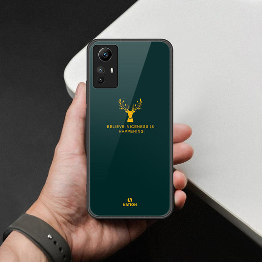 Xiaomi Redmi Note 12S Cover - Nice Series - HQ Ultra Shine Premium Infinity Glass Soft Silicon Borders Case