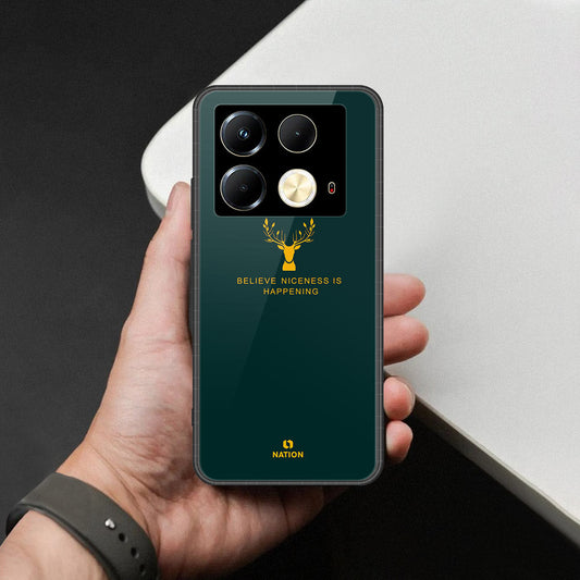 Infinix Note 40 Pro 5G Cover - Nice Series - HQ Ultra Shine Premium Infinity Glass Soft Silicon Borders Case