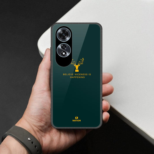 Oppo A60 Cover - Nice Series - HQ Ultra Shine Premium Infinity Glass Soft Silicon Borders Case