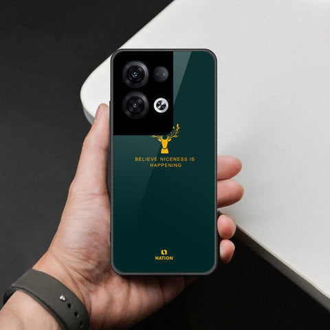 Oppo Reno 8 Pro  Cover - Nice Series - HQ Ultra Shine Premium Infinity Glass Soft Silicon Borders Case
