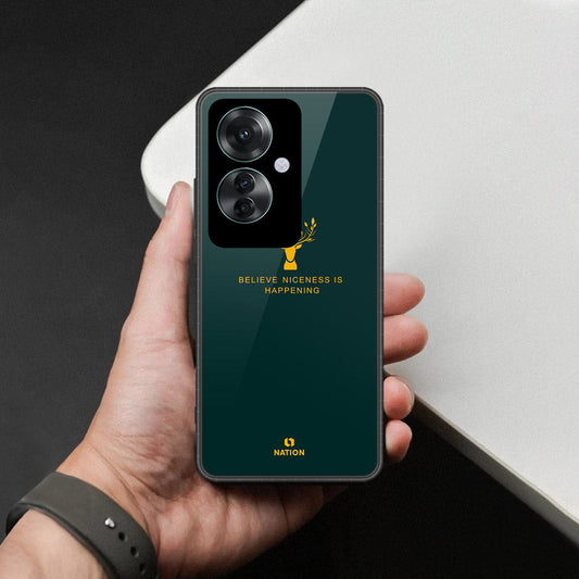 Oppo Reno 11F 5G Cover - Nice Series - HQ Ultra Shine Premium Infinity Glass Soft Silicon Borders Case