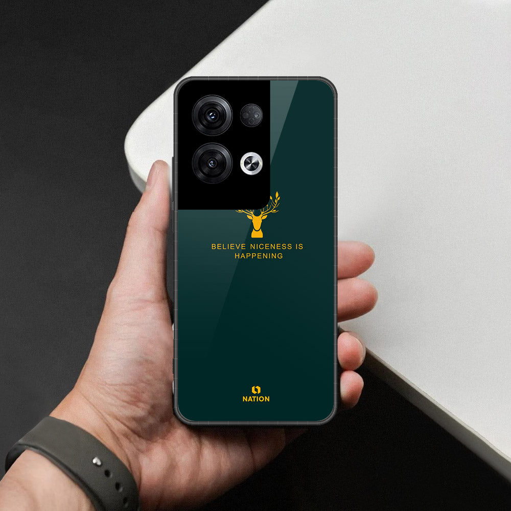 Oppo Reno 8 Pro Plus Cover - Nice Series - HQ Ultra Shine Premium Infinity Glass Soft Silicon Borders Case