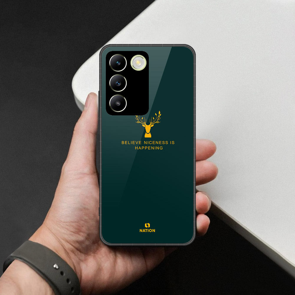 Vivo Y200e Cover - Nice Series - HQ Ultra Shine Premium Infinity Glass Soft Silicon Borders Case