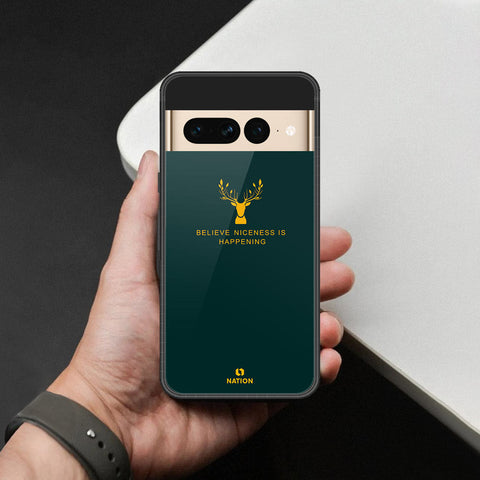Google Pixel 7 Pro Cover - Nice Series - HQ Ultra Shine Premium Infinity Glass Soft Silicon Borders Case(Fast Delivery)(AH)