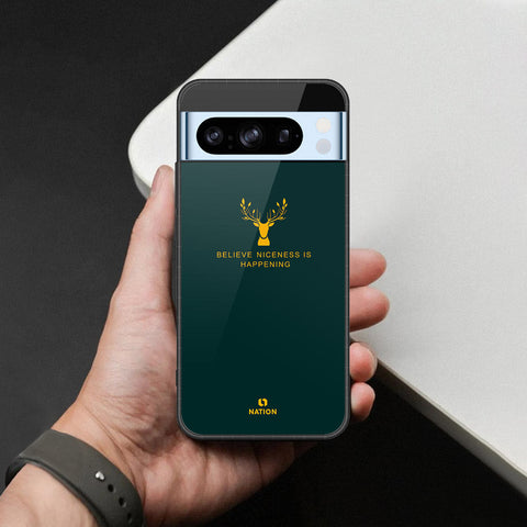 Google Pixel 8 Pro Cover - Nice Series - HQ Ultra Shine Premium Infinity Glass Soft Silicon Borders Case