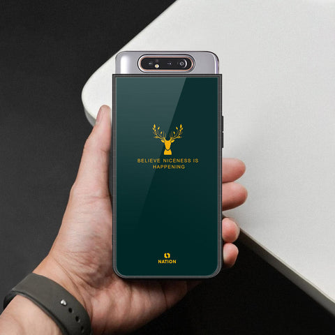 Samsung Galaxy A90 Cover - Nice Series - HQ Ultra Shine Premium Infinity Glass Soft Silicon Borders Case