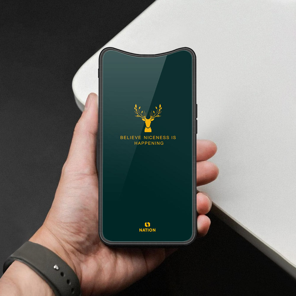 Oppo Find X Cover - Nice Series - HQ Ultra Shine Premium Infinity Glass Soft Silicon Borders Case