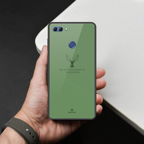 Huawei Y9 2018 Cover - Nice Series - HQ Ultra Shine Premium Infinity Glass Soft Silicon Borders Case