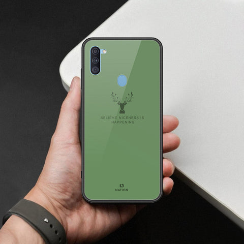 Samsung Galaxy A11 Cover - Nice Series - HQ Ultra Shine Premium Infinity Glass Soft Silicon Borders Case
