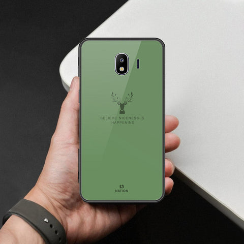 Samsung Galaxy J4 2018 Cover - Nice Series - HQ Ultra Shine Premium Infinity Glass Soft Silicon Borders Case