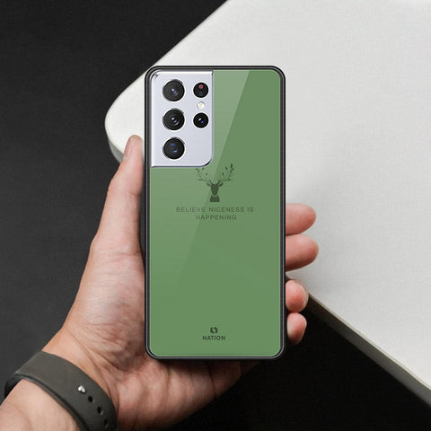 Samsung Galaxy S21 Ultra 5G Cover - Nice Series - HQ Ultra Shine Premium Infinity Glass Soft Silicon Borders Case
