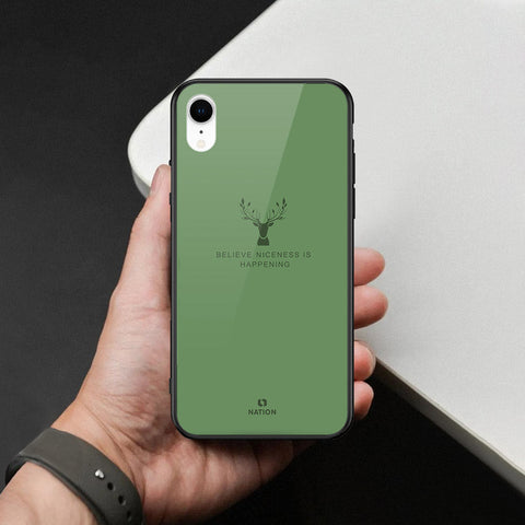 iPhone XR - Nice Series - HQ Ultra Shine Premium Infinity Glass Soft Silicon Borders Case