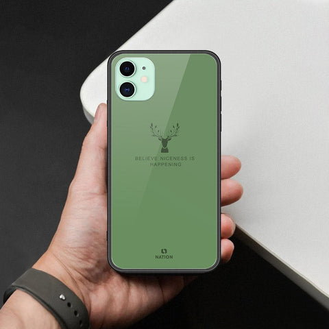 iPhone 11 - Nice Series - HQ Ultra Shine Premium Infinity Glass Soft Silicon Borders Case