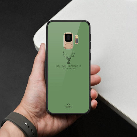 Samsung Galaxy S9 Cover - Nice Series - HQ Ultra Shine Premium Infinity Glass Soft Silicon Borders Case