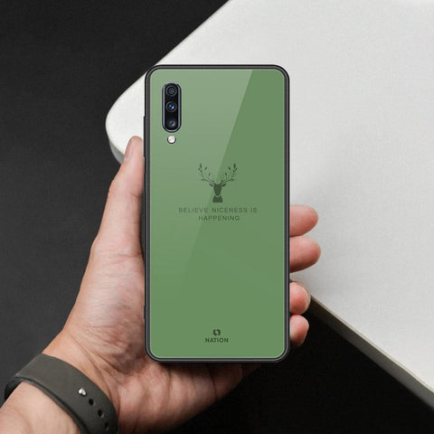 Samsung Galaxy A70s Cover - Nice Series - HQ Ultra Shine Premium Infinity Glass Soft Silicon Borders Case