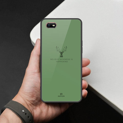 Oppo A1k Cover - Nice Series - HQ Ultra Shine Premium Infinity Glass Soft Silicon Borders Case