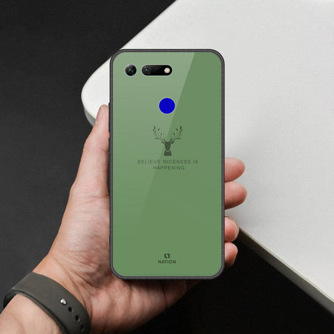 Huawei Honor View 20 Cover - Nice Series - HQ Ultra Shine Premium Infinity Glass Soft Silicon Borders Case