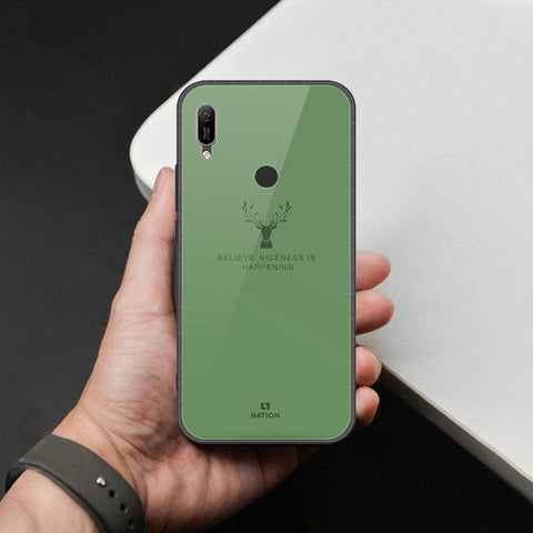 Huawei Y6s 2019 Cover - Nice Series - HQ Ultra Shine Premium Infinity Glass Soft Silicon Borders Case