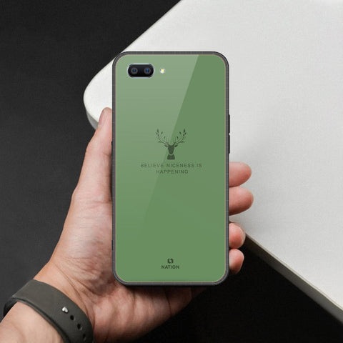 Oppo A3s Cover - Nice Series - HQ Ultra Shine Premium Infinity Glass Soft Silicon Borders Case