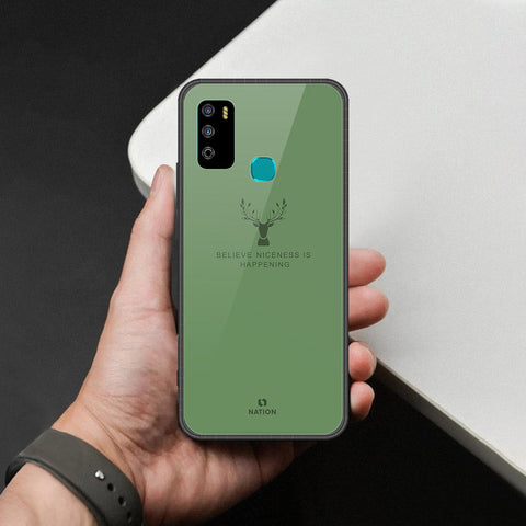Infinix Hot 9 Play Cover - Nice Series - HQ Ultra Shine Premium Infinity Glass Soft Silicon Borders Case