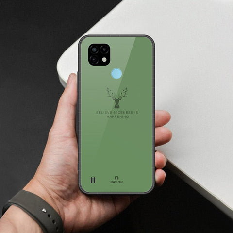 Realme C21 Cover - Nice Series - HQ Ultra Shine Premium Infinity Glass Soft Silicon Borders Case