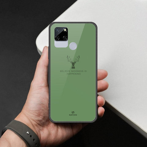 Realme C12 Cover - Nice Series - HQ Ultra Shine Premium Infinity Glass Soft Silicon Borders Case