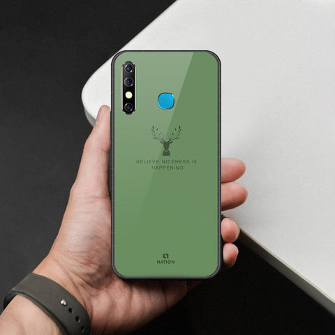 Infinix Hot 8 Cover - Nice Series - HQ Ultra Shine Premium Infinity Glass Soft Silicon Borders Case