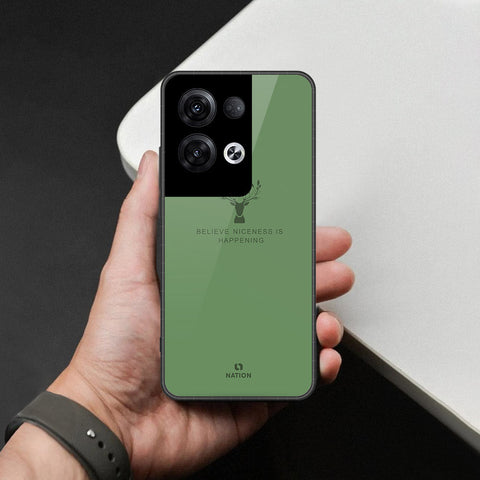 Oppo Reno 8 Pro  Cover - Nice Series - HQ Ultra Shine Premium Infinity Glass Soft Silicon Borders Case