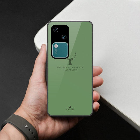 Vivo V30 Cover - Nice Series - HQ Ultra Shine Premium Infinity Glass Soft Silicon Borders Case