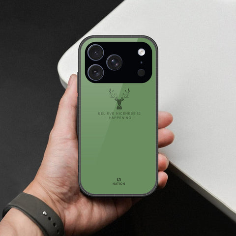 iPhone 18 Pro Max - Nice Series - HQ Ultra Shine Premium Infinity Glass Soft Silicon Borders Case